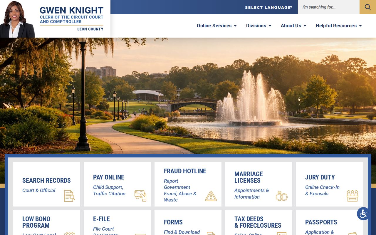Tallahassee residents directory Leon County Clerk records hub