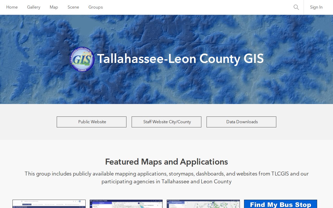 Tallahassee-Leon County GIS parcel and street map catalog